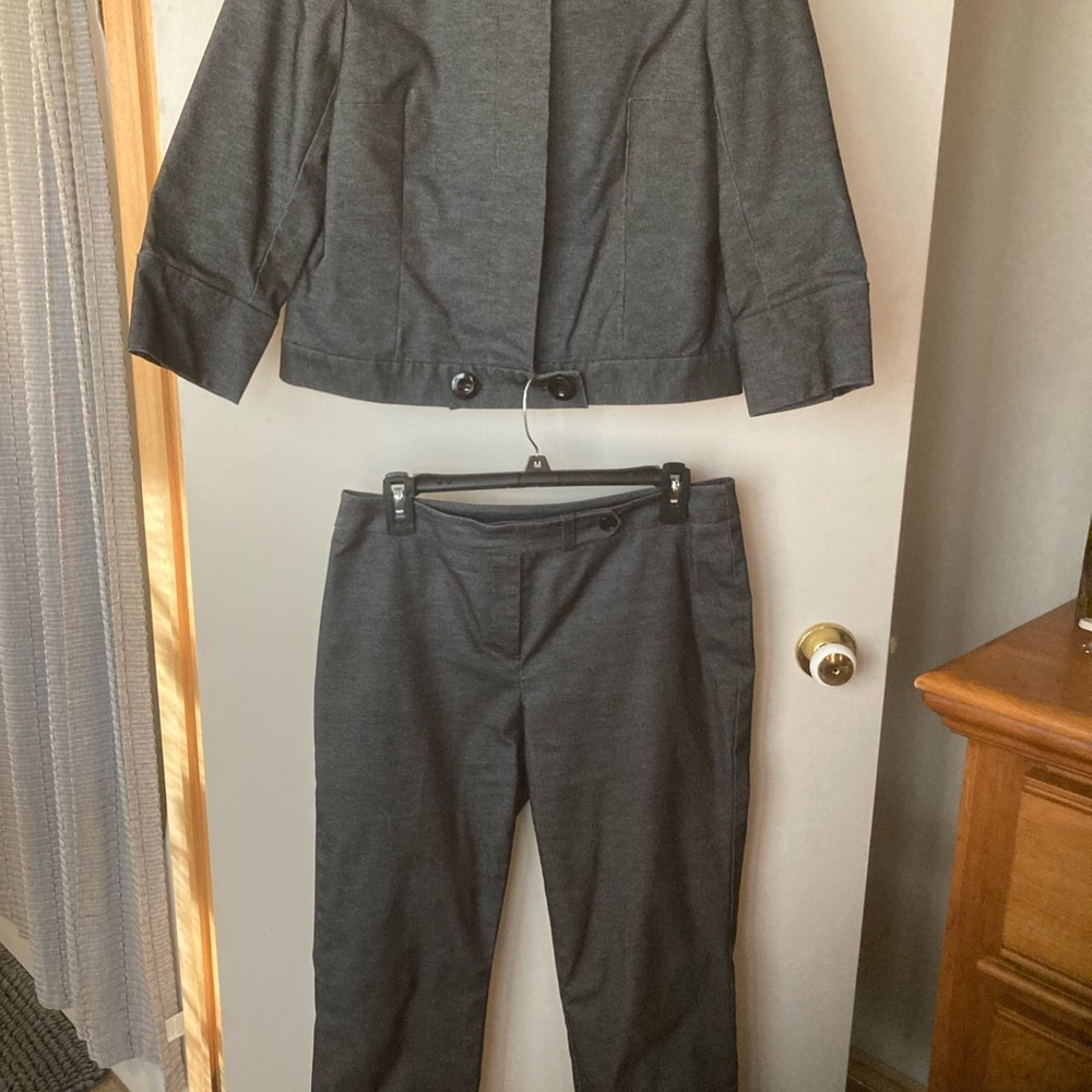 Anne Klein Charcoal Pantsuit Set